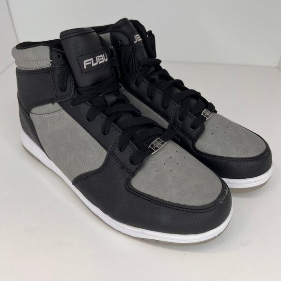 Fubu Mens 36121868 Gray Black Heritage Hi Top Lace Up Size 8 Basketball Shoes - Picture 2 of 9